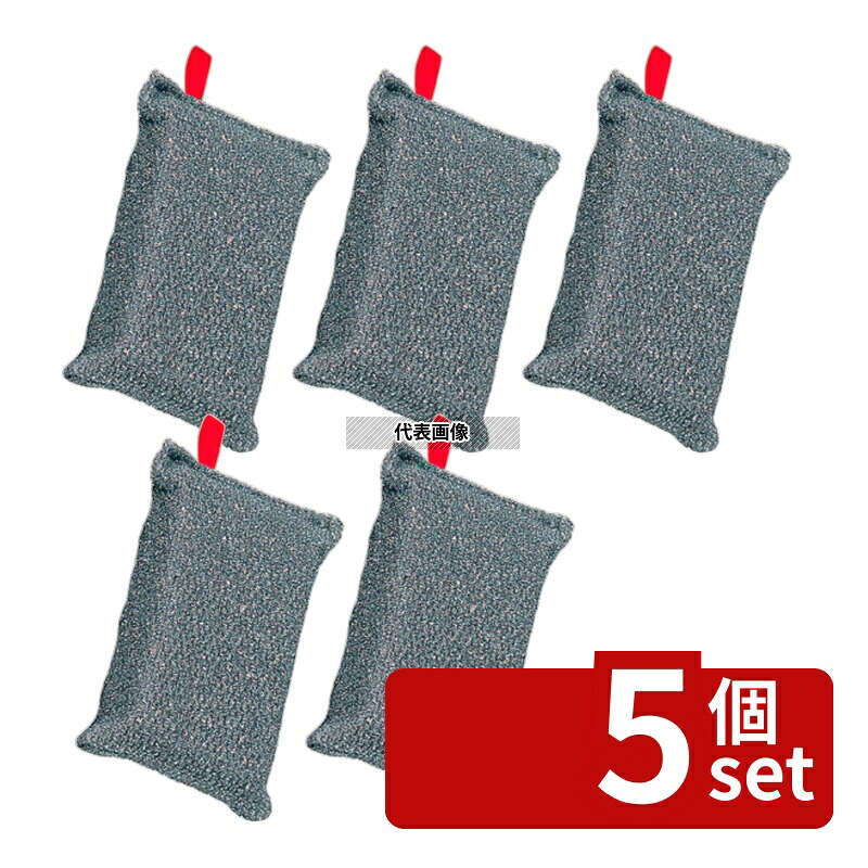 【5個セット】アロティーロング カラータック付(6個入) 赤 160×80×H40mm たわし No.0263500|ファーストFACTORY