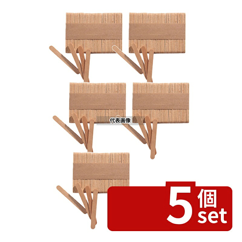【5個セット】Silikomart(シリコマート) ステッコフレックスミニ WSM木製ミニスティック(500本入) 72&times;8mm 棒 No.0558850｜ファーストFACTORY