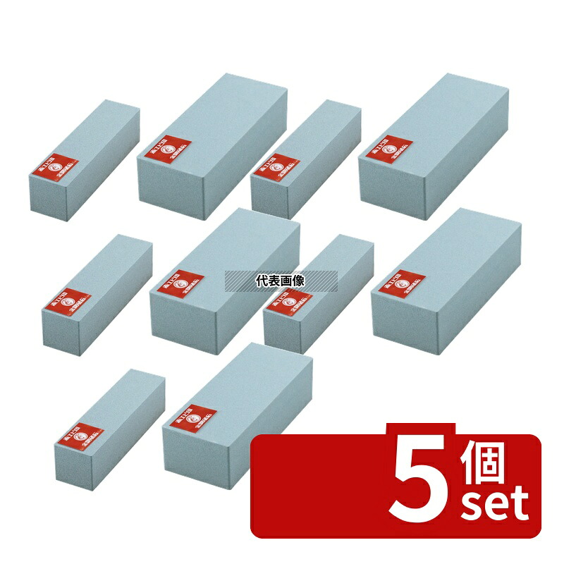 【5個セット】ナニワ研磨 赤エビ 荒砥石(#220) 三丁掛 HK-0360 No.0607600|ファーストFACTORY
