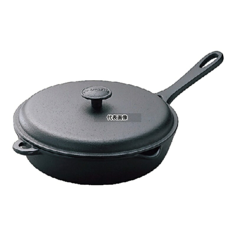 南部鉄 蓋付フライパン 24cm 24112 底径:185 フライパン No.1842500｜ファーストFACTORY