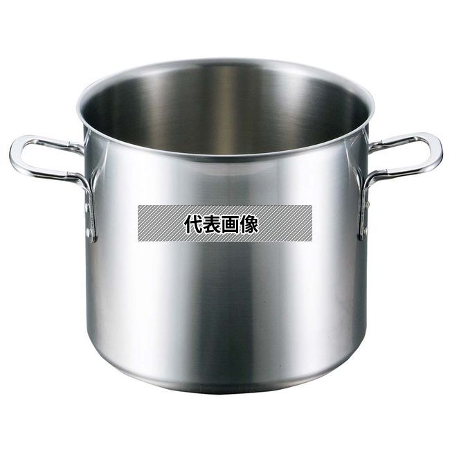 EBM(江部松) ビストロ 三層クラッド 寸胴鍋 24cm 蓋無 OD258&times;BD215 IＨ・ガス兼用鍋 No.4142000｜ファーストFACTORY