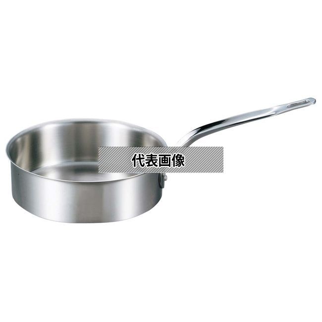 EBM(江部松) ビストロ 三層クラッド 浅型片手鍋 21cm 蓋無 OD228×BD180 片手鍋 IH・ガス兼用鍋 No.4146200|ファーストFACTORY
