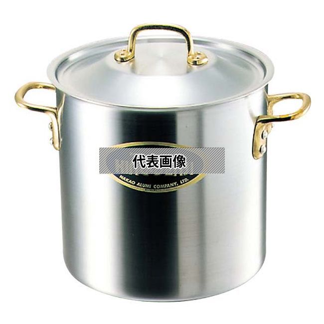 NAKAO(中尾) キングデンジ 寸胴鍋 (目盛付) 27cm 15L φ287 No.4820300 IH/ガス兼用鍋