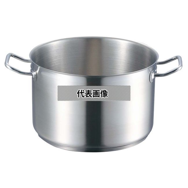 EBM(江部松) 18-8(ステンレス) プロシェフ IH 半寸胴鍋 36cm 蓋無 22.4L φ378 IH/ガス兼用鍋 No.8886200
