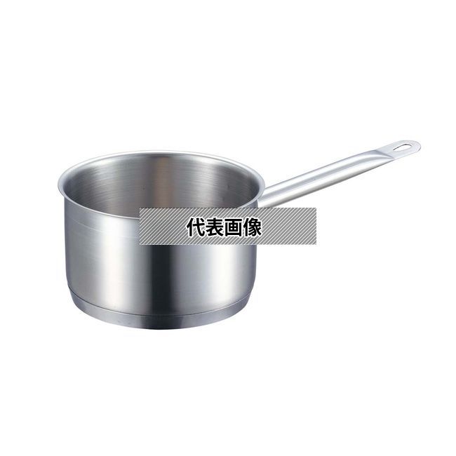 EBM(江部松) 18-8(ステンレス) プロシェフ IH 深型 片手鍋 26cm 蓋無 8L φ273 IH/ガス兼用鍋 No.8887000