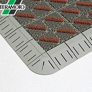 テラモト カラーブラッシュ 茶 フチ別売り 【1m×1ｍ】 MR-096-080-4 [法人限定]