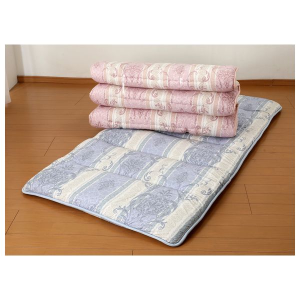 ファミリー・ライフ 六つ折りでコンパクトになる軽量敷布団 ブルー[a3177920] ファミラ