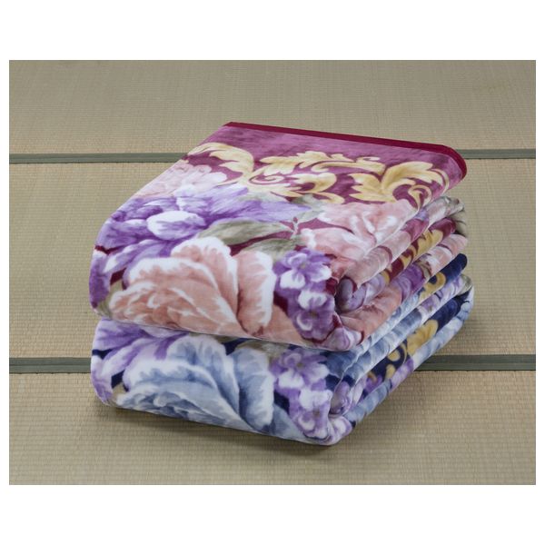 ファミリー・ライフ 豪華な花柄ニューマイヤー毛布4枚組[a33449] 冬 暖かい ブランケット あったか ファミラ｜ファーストFACTORY