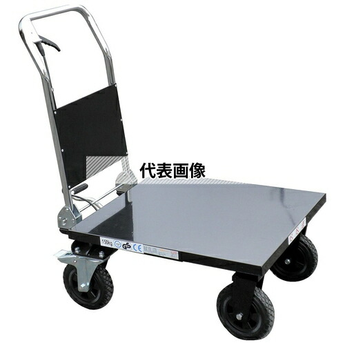 和コーポレーション テーブルリフト KT-180XL 油圧式テーブル運搬車 180kg 大車輪テーブル幅広タイプ [法人限定][送料別途お見積り]