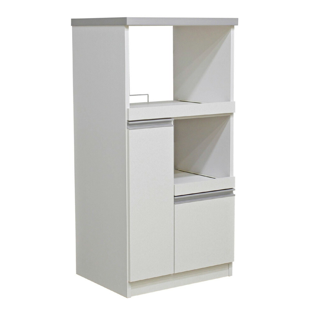 後藤家具物産 レンジ台 RB-03-2-WH 扉タイプ 国産 完成品 幅60cm 米びつ付き コンセント付き ホワイト | 2口コンセント レンジ台 幅60cm 日本製｜ファーストFACTORY 28,885円