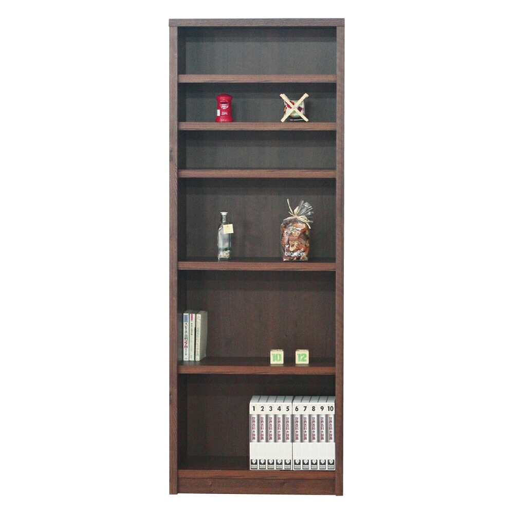 後藤家具物産 ブックシェルフ BS-01-70H-BR 本棚 国産 完成品 大川家具 幅70cm 高180cm ブラウン | 国産 ブラウン 安定感 ナチュラル の国産 幅70cm