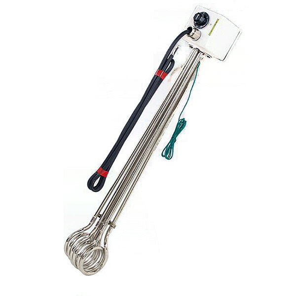 八光電機 BCW3051 水用投込ヒーター/3相200V5KW/サーモ付 パイプ径:Φ12mm 発熱部:100mm
