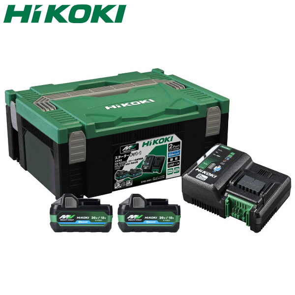 HiKOKI(日立工機) 2ポート急速充電器 UC18YDML スターターキット1 (2XSZ) 電池計2個付 BSL36A18BX搭載品 5780-4491
