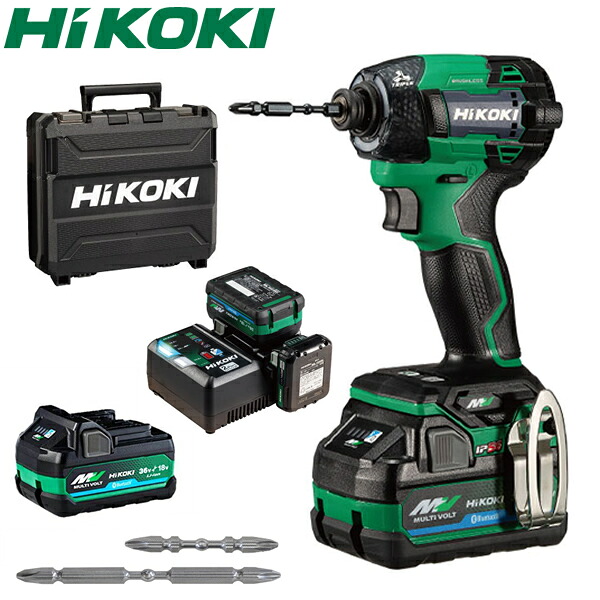 HiKOKI(日立工機)　36Vコードレスインパクトドライバー　WH36DD(2XHLSZ) 電池計2個付　アグレッシブグリーン 5780-4620