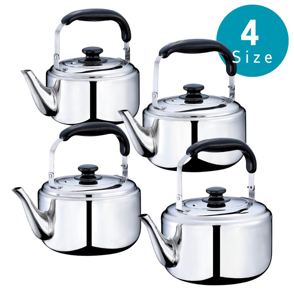【2個セット】選べる4size 大容量 やかん ステンレスケトル 6L 5L 4L 3L ネオグランヴァン ND-5074 | やかん ケトル IH ガス ガス火 ステンレス 銀 シルバー 直火 おしゃれ 洗いやすい お手入れ簡単 ハンドル 持ち手 錆びにくい 麦茶 5L 3.5L 5リットル 4L 2.8L 4リッ