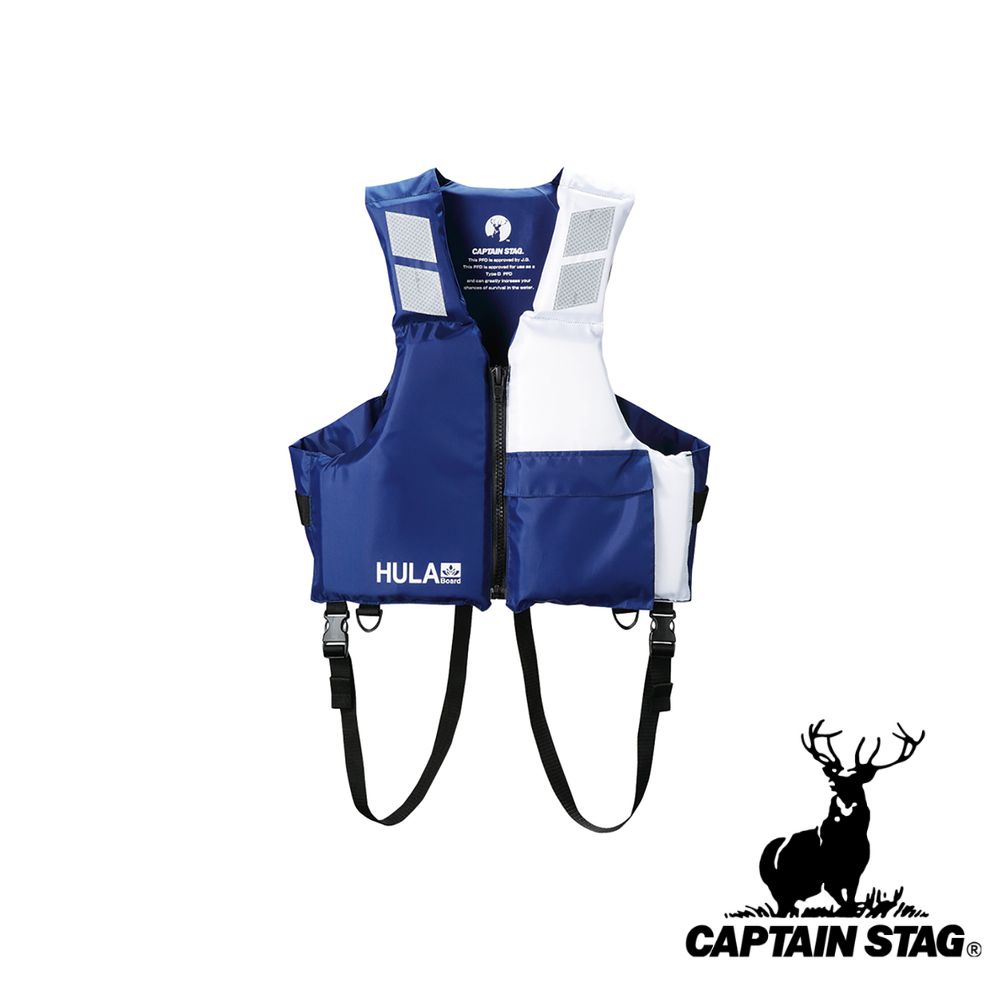 【2個セット】キャプテンスタッグ(CAPTAIN STAG) HULA ライフジャケット TypeD L(ネイビー×ホワイト) | ネイビー ホワイト 救命胴衣 桜マーク タイプD Lサイズ メンズ レディース 安全 ベスト カヌー 釣り キャンプ|ファーストFACTORY