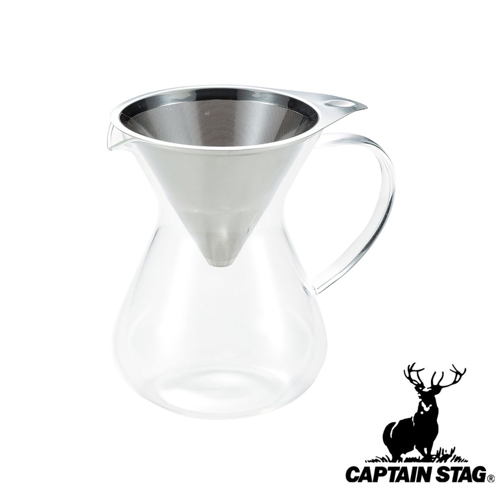 【2個セット】キャプテンスタッグ(CAPTAIN STAG) 珈琲ポット&フィルターセット | 珈琲ポット コーヒー アウトドア キャンプ 珈琲 ポット 6杯用 ドリッパー ミル コーヒー器具 エコ ティーポット コーヒー用品 グランピング フィルター