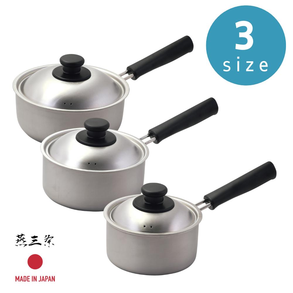 【2個セット】3size 銀河エンボス加工 ステンレス製 片手鍋 14cm 16cm 18cm | 日本製 燕三条 片手鍋 フライパン 鍋 IH対応 蓋付き ミルクパン 調理器具 日本製 揚げ物 ガス火 ガス 片手 ih対応 キッチン用品 なべ ガス火用 深型 一人暮らし