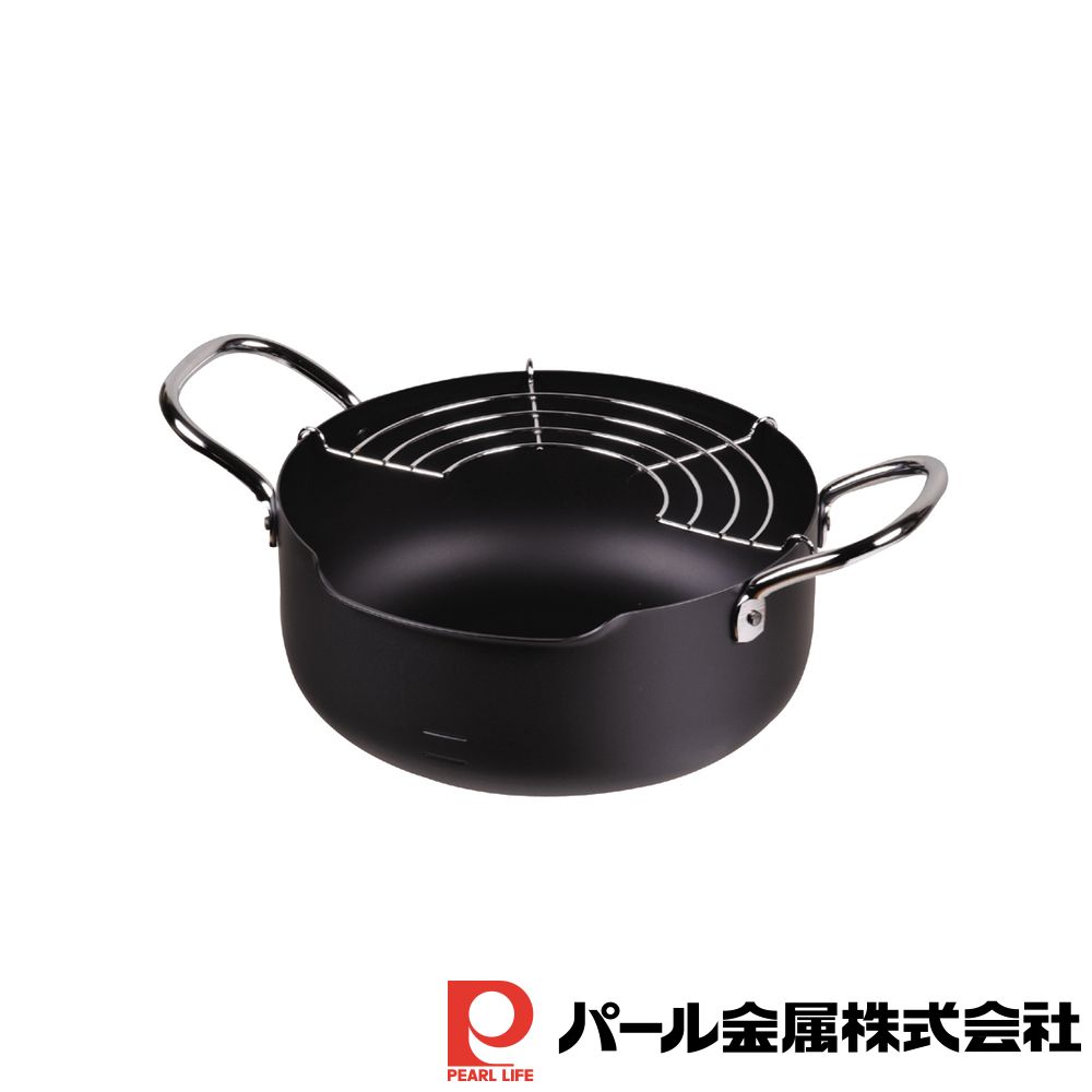 【2個セット】メイドインジャパン 鉄製注ぎやすい天ぷら鍋20cm | 日本製 天ぷら鍋 IH対応 鍋 調理器具 鉄製 揚げ物鍋 フライパン 食器 キッチン用品 注ぎやすい 幅広の注ぎ口 鉄 湯切りアミ付 ガス火 鉄製天ぷら鍋 揚げ鍋