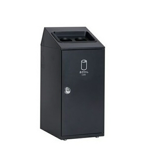 テラモト(TERAMOTO) ニートSLF あきかん用 アーバングレー 47.5L 丸穴 DS-166-416-8 [法人限定] | ニートSLF あきかん用 テラモト 丸穴 スチール製 ゴミ箱