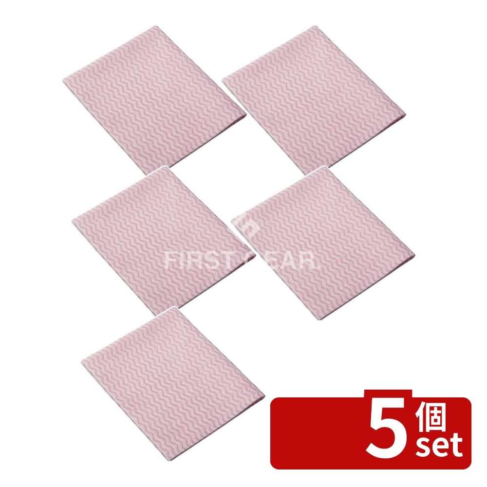 【5個セット】テラモト(TERAMOTO) カウンタークロス レギュラー(厚手) 60枚入 ピンク CE-475-210-6 [法人限定]｜ファーストFACTORY