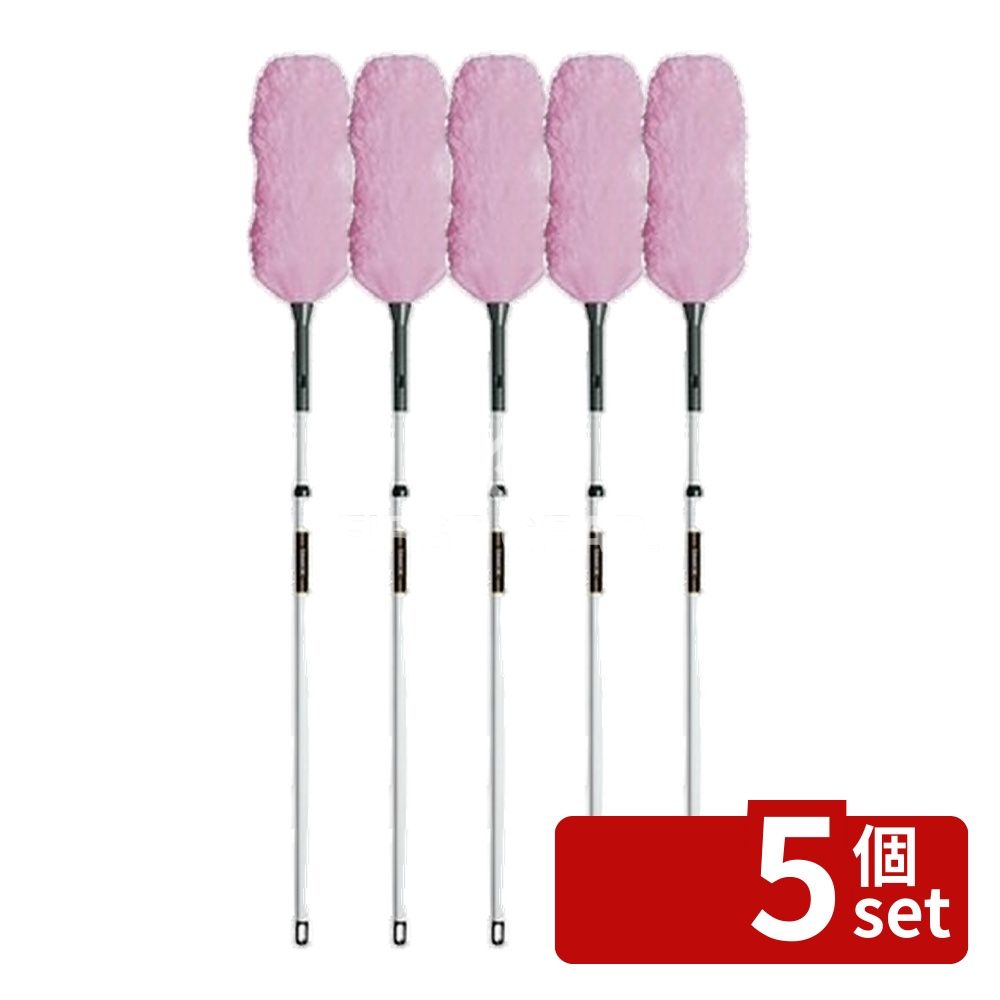 【5個セット】テラモト(TERAMOTO) MMフラワークリーン 伸縮 ピンク L CL-896-330-7 [法人限定] | テラモト 化学モップ 伸縮モップ ピンク モップ スチールパイプ 洗えるモップ 脱着可能 ホコリ吸着 外部用カゴ型 クリーンモップ ナイロン100% 環境に優しい モップ掃除