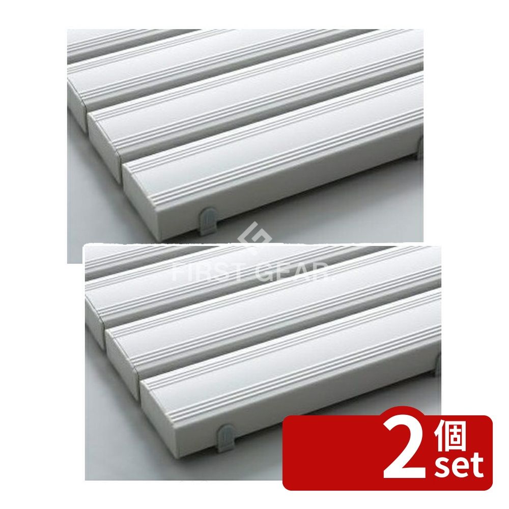 【2個セット】テラモト(TERAMOTO) 抗菌安全スノコ(完成品)灰 400x1800 MR-093-314-6 [法人限定] | 抗菌スノコ テラモト スノコ 完成品 灰 抗菌安全スノコ シャワー室 ロッカー 下駄箱 下足場 業務用スノコ 薄型スノコ 防カビスノコ 塩化ビニール スノコマット