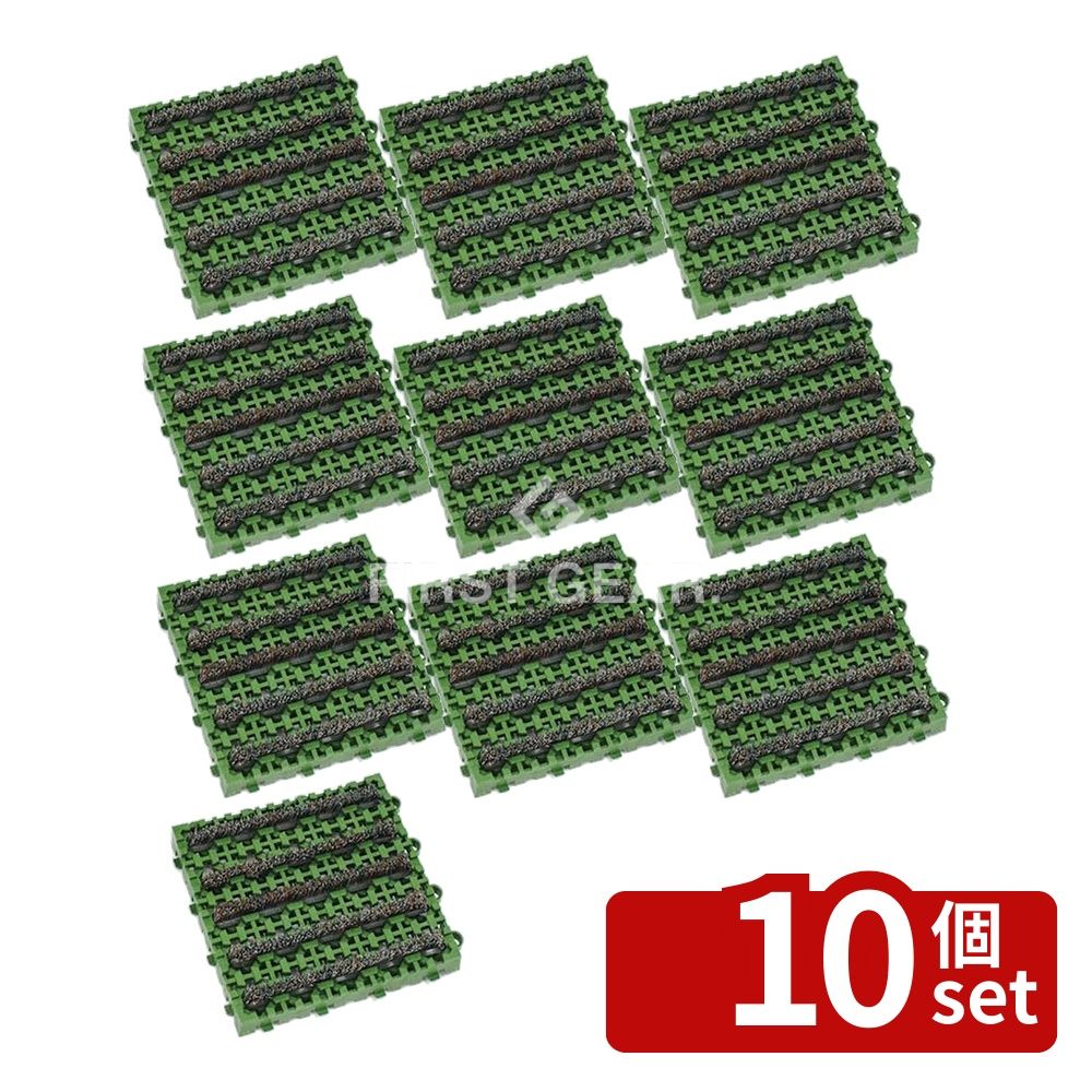 【10個セット】テラモト(TERAMOTO) ナイロンブラッシュ H-30 緑 152×152mm MR-097-072-1 [法人限定] | ナイロンブラシ 雪かき 玄関掃除 雪掃除 ブラシ 152mm スノーブラシ キッチン掃除 外壁掃除 耐久性 掃除道具 雪落とし 掃除用品 ガーデニング 家庭用 硬めブラシ