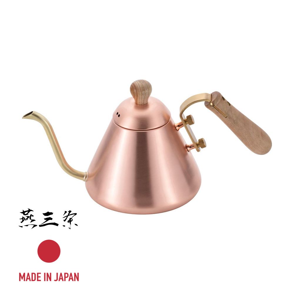【2個セット】燕三条 CS-027 千歳 純銅木柄ドリップケトル0.9L | 燕三条 日本製 おしゃれ やかん 純銅 ガス火専用 木柄 やかん お返し 内祝い ちとせ キッチン用品 結婚内祝い 香典返し 調理器具 お祝い 出産 快気 お礼 引き出物 快気祝い