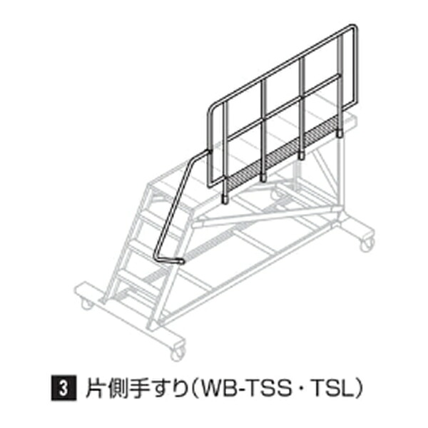 長谷川工業 WB用オプション 片側手摺(S) (10365) WB-TSS｜ファーストFACTORY