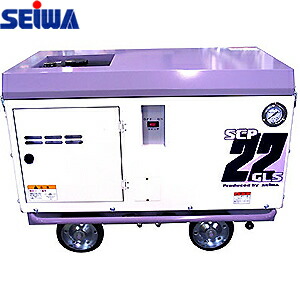 精和産業(セイワ)　エスコン　3馬力　ガソリンエンジン防音コンプレッサー(オイル付)　SCPE-22GLS　3.3PS　300L/min　スローダウン方式/オイルセンサー付/セル付　 134201A[法人限定]