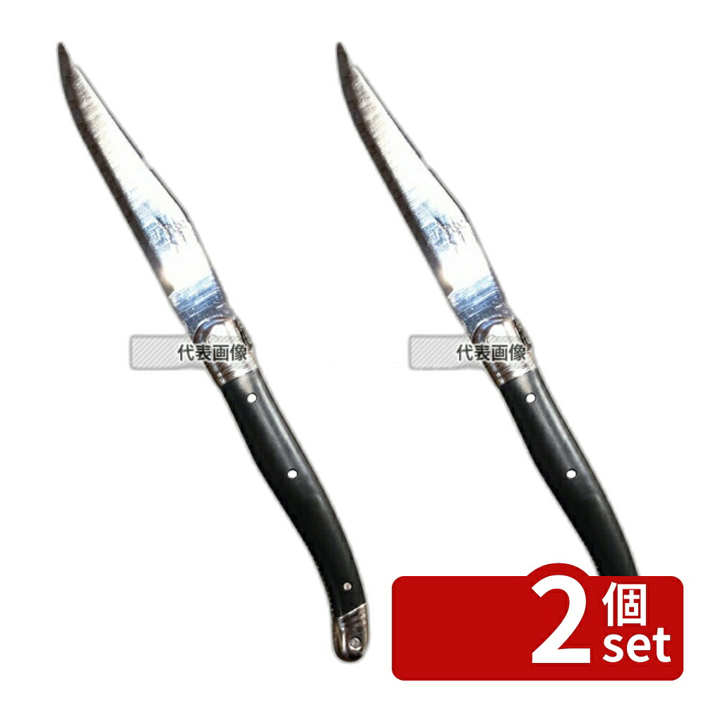 【2個セット】ジャン･ネロン ライヨール ステーキナイフ ブラック 235mm No.1065990
