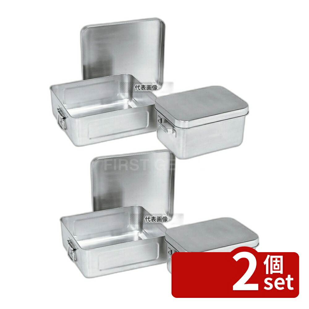 【2個セット】江部松商事 18-8(ステンレス) 天ぷら入 コンテナー (蓋付) 254-A 350×317 本体:350×317×H116 運搬/ケータリング No.1129940