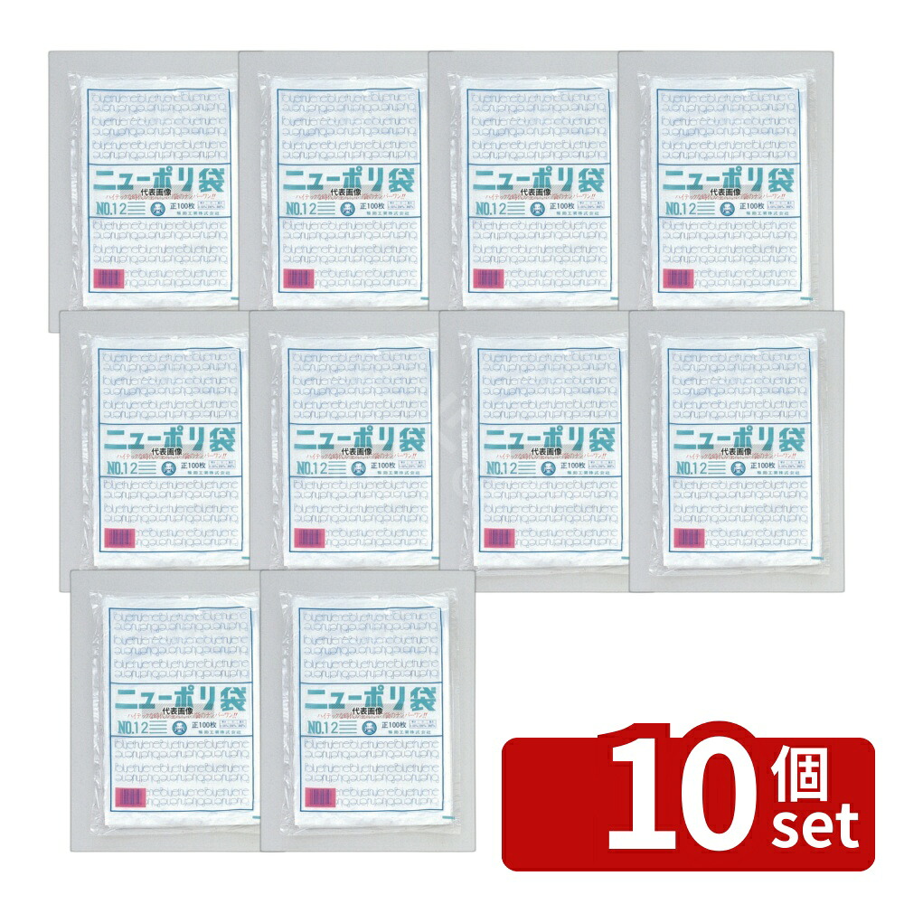 【10個セット】福助工業 ニューポリ袋 03 (100枚入) No.13 260×380 袋 No.0832600