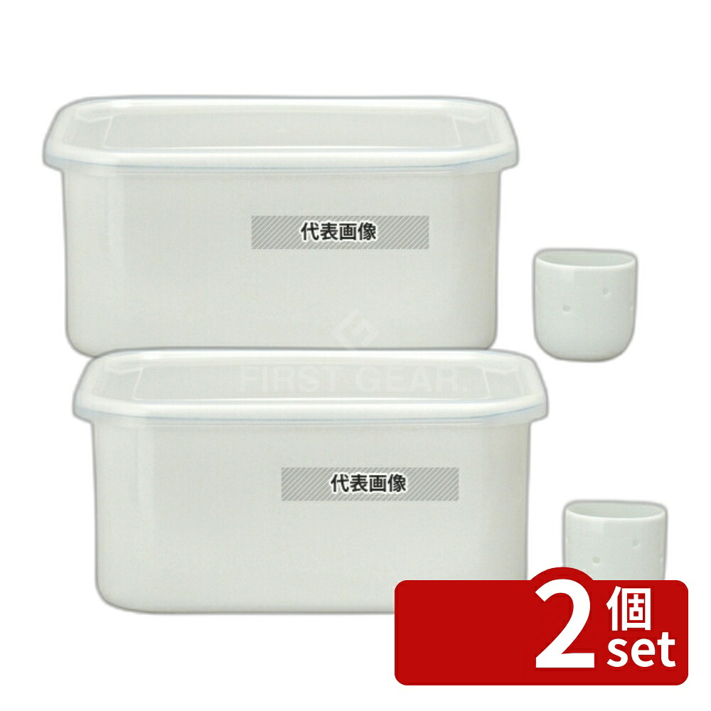 【2個セット】野田琺瑯 ホーローぬか漬け美人 (冷蔵庫用ヌカ床容器) TK-58 5.8L 307×225×H120 ぬか床容器 No.3651560