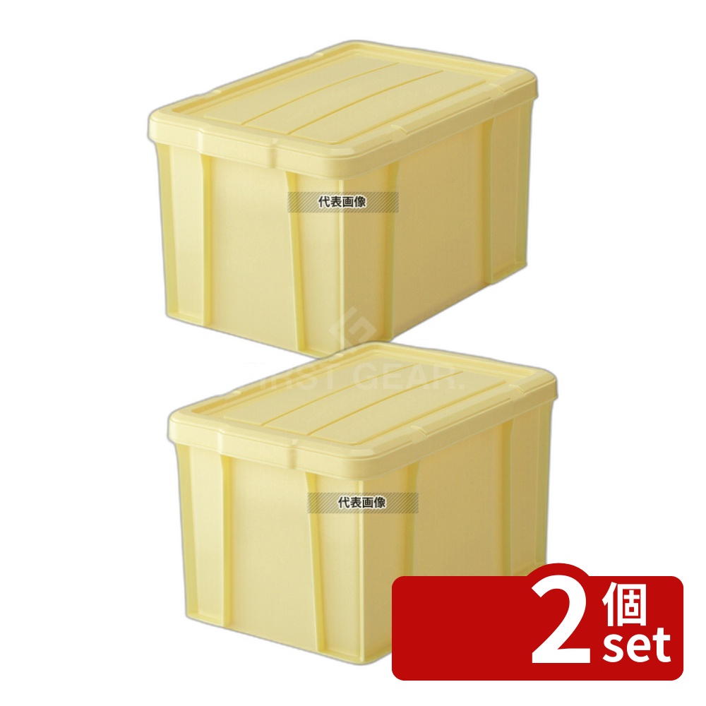【2個セット】RISU(リス) ポリプロピレン 角型 漬物樽 23型 (押し蓋付) 24L 446×306×261Hmm ストックポット/保存容器 No.6318520