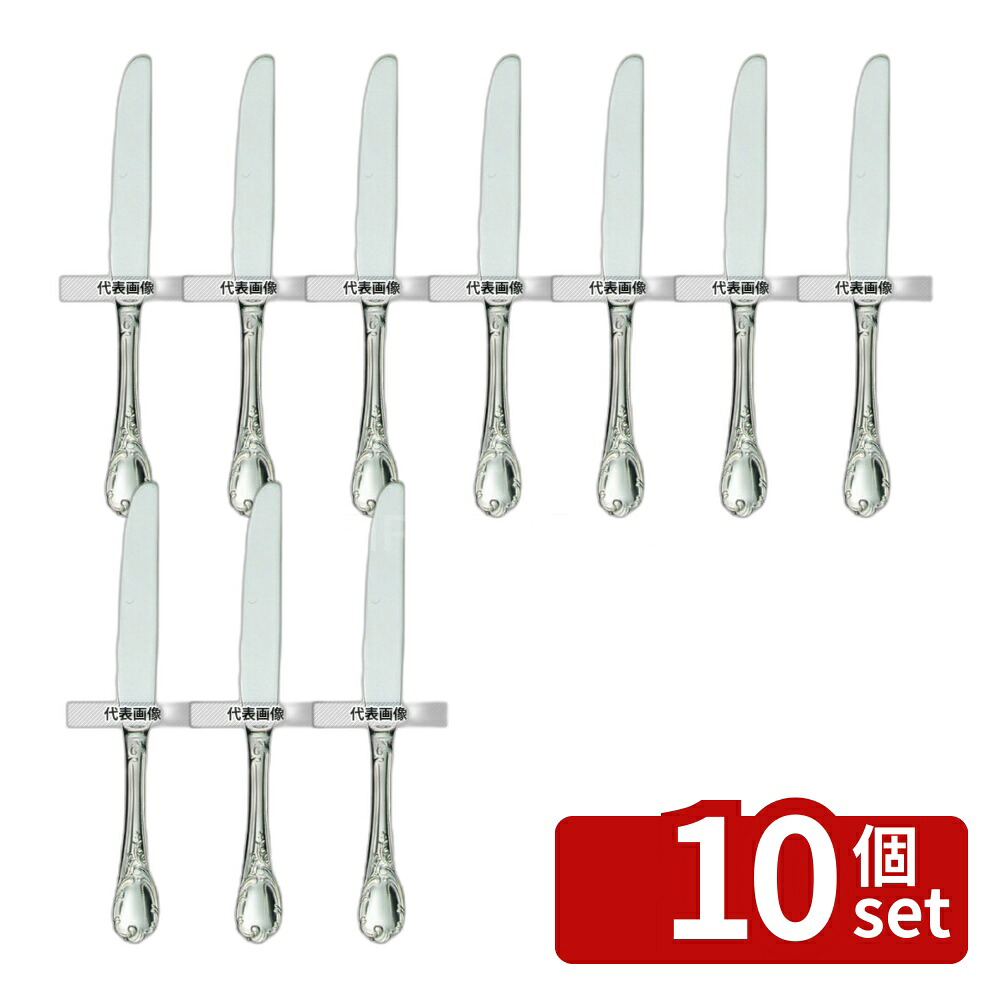 【10個セット】EBM(江部松) 18-8(ステンレス) ブローニュ テーブルナイフ (H･H) ノコ刃付 249 カトラリー/箸 No.3820101