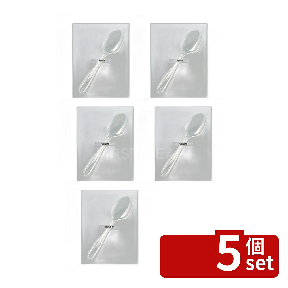 【5個セット】ホウケン産業 袋入スプーン160 (100本入) クリアー 160 厨房消耗品 No.4370420