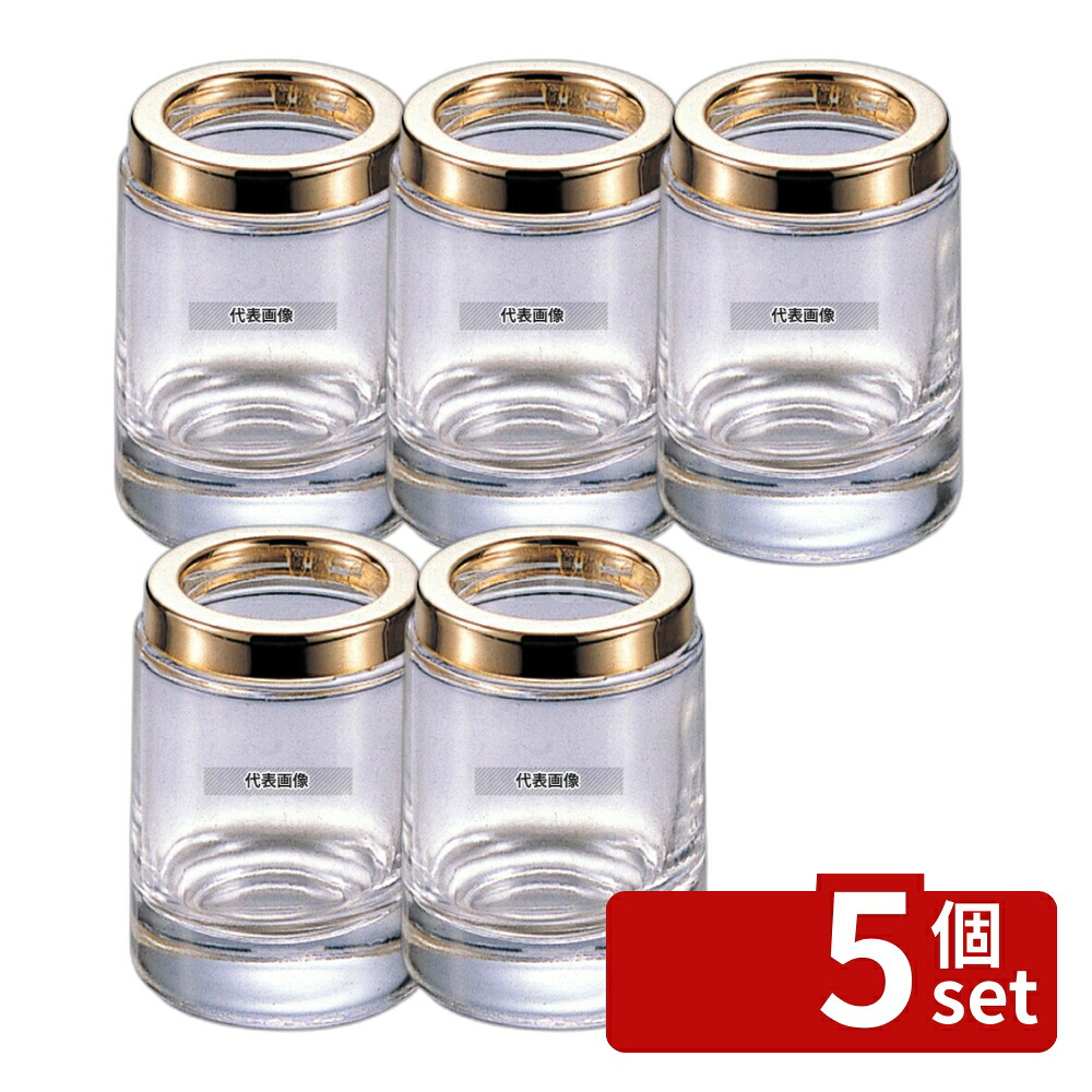 【5個セット】大塚硝子店 ガラス ようじ立 No.1100G φ38×H51 楊枝立て No.4454200