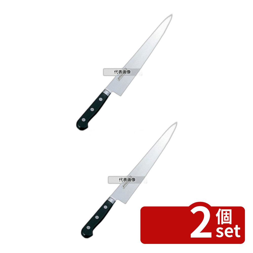 【2個セット】ミソノ 440 モリブデン鋼 筋引 No.822 27cm 395 庖丁 No.4991300｜ファーストFACTORY