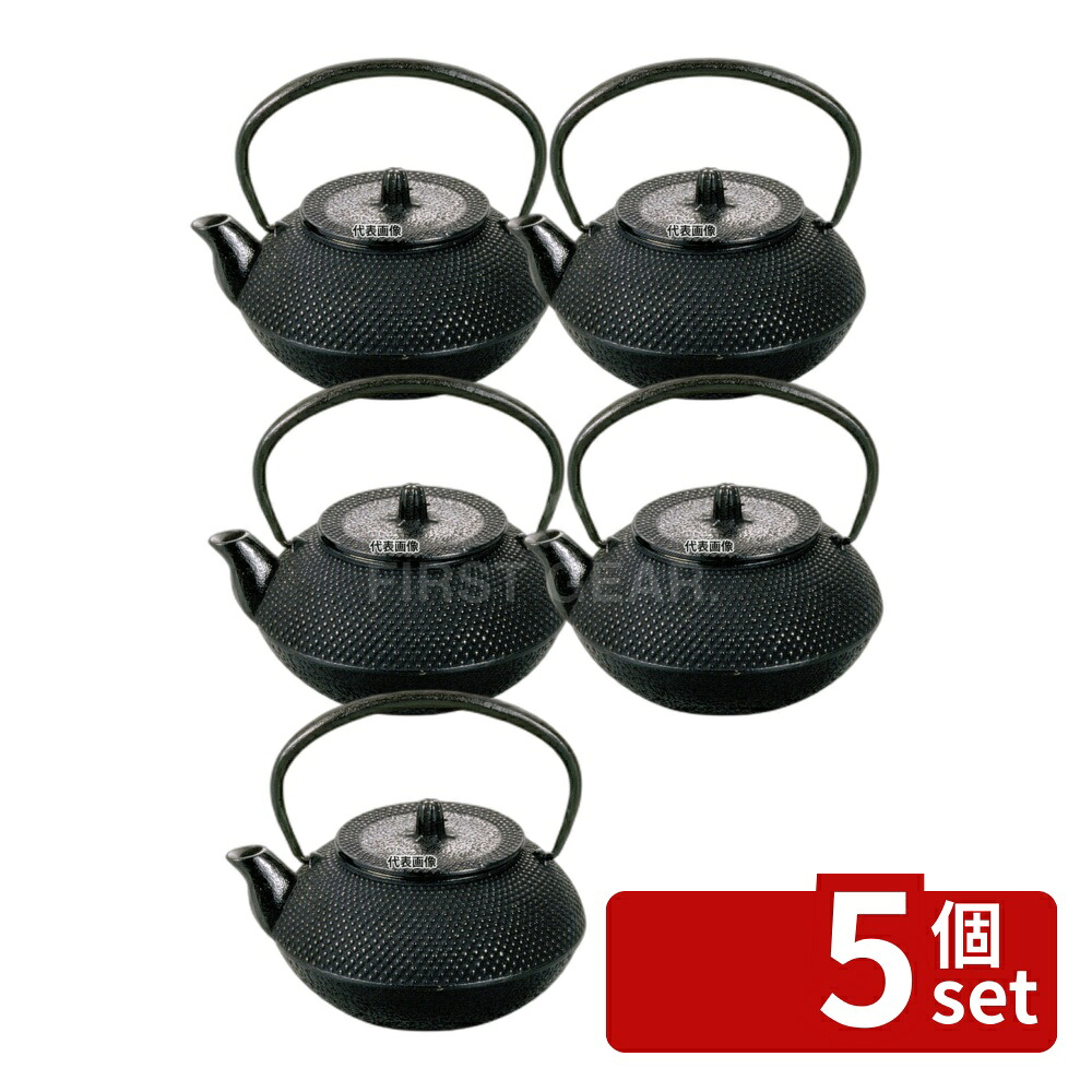 【5個セット】アサヒ 鉄 急須 丸アラレ 0.3L 342409 0.3L φ110×125×H120 No.8387500