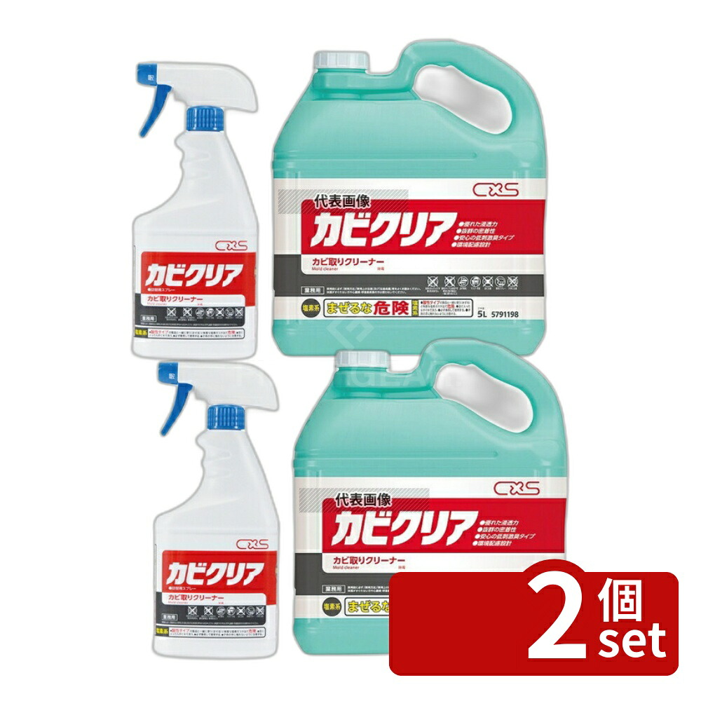 【2個セット】シーバイエス シーバイエス カビクリア (スプレーボトル付) 5L 5L No.8393020