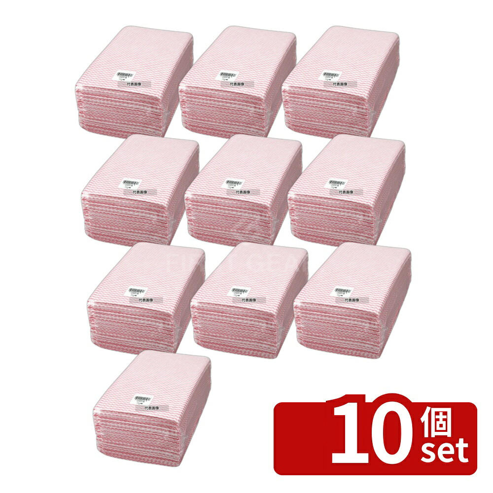 【10個セット】明星産商 プロメンテクロス WJX 厚手大判 (40枚入) W ホワイト 500&times;600 清掃/衛生用品 No.8493320｜ファーストFACTORY