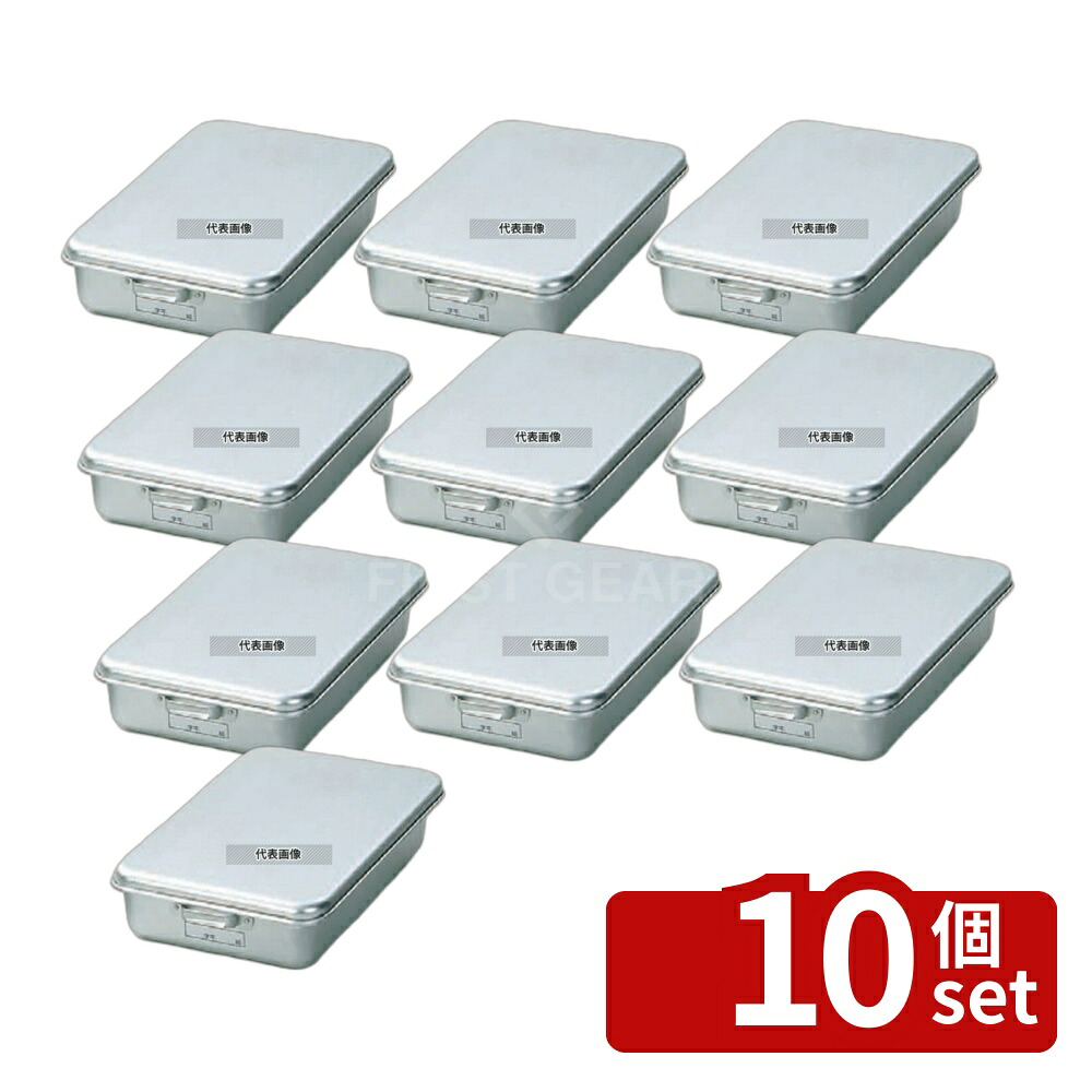 【10個セット】オオイ金属 アルマイト 天ぷら入 B型 (蓋付) 252 515&times;315&times;H105 身:515&times;315&times;H105 運搬/ケータリング No.6864400｜ファーストFACTORY
