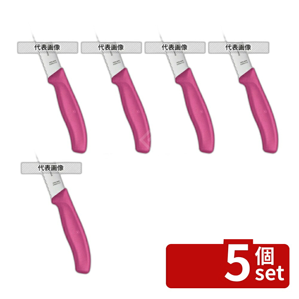 【5個セット】Victorinox ビクトリノックス FCブレッドナイフ 21cm ピンク 6.8636.21L5E 342 庖丁 No.6911390｜ファーストFACTORY