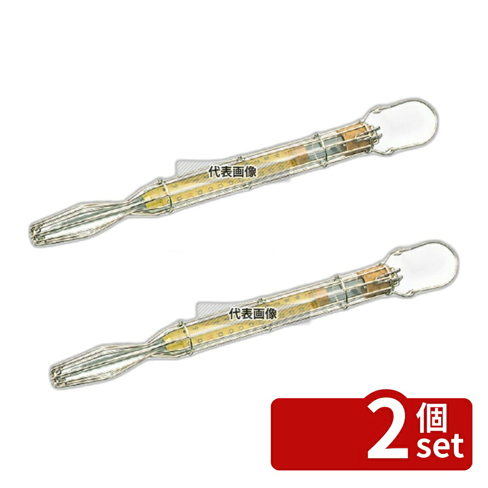 【2個セット】TH ワイヤーガード付 温度計 44320 300 温度計 No.6915700｜ファーストFACTORY