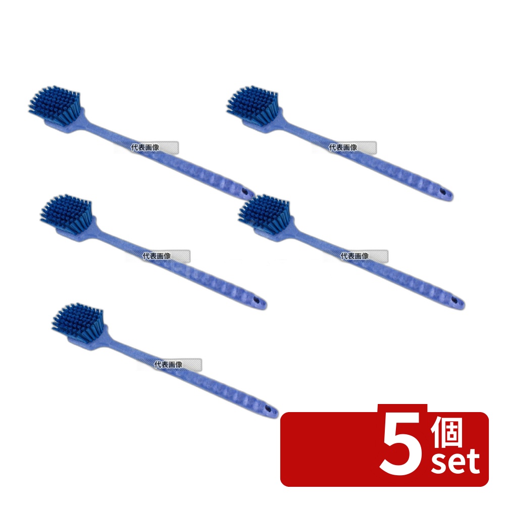 【5個セット】カーライル ロングハンドルブラシ M ブルー 40501-EC14 清掃/衛生用品 No.7028802|ファーストFACTORY