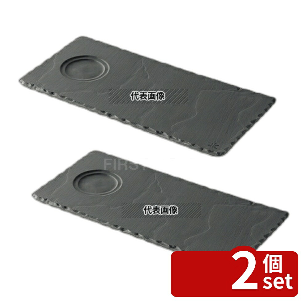 【2個セット】レヴォル バサルト トレー (インデント付) 250×120 640692 250×120×H7 和/洋/中 食器 No.7471500