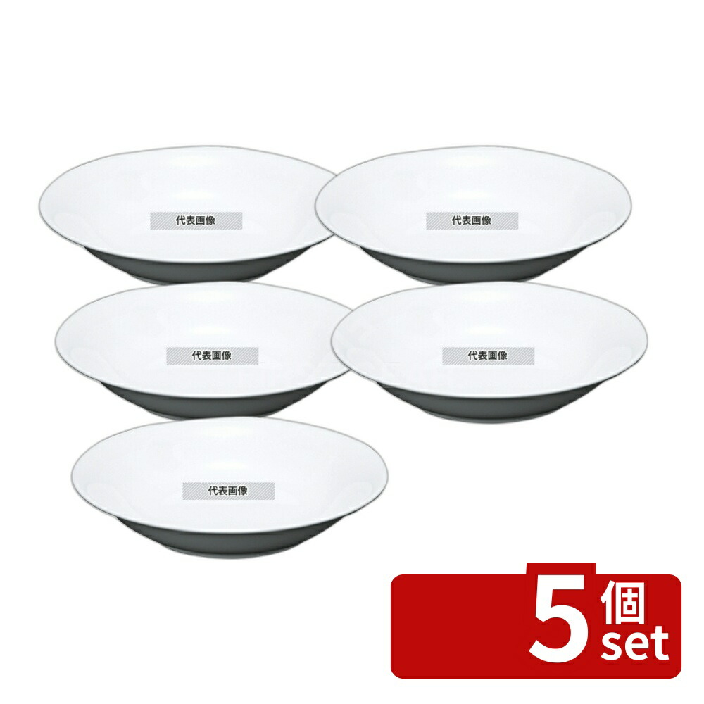 【5個セット】ファッションホワイト 19cm スーププレート FM900-220 450cc φ192×H37 和/洋/中 食器 No.7538370