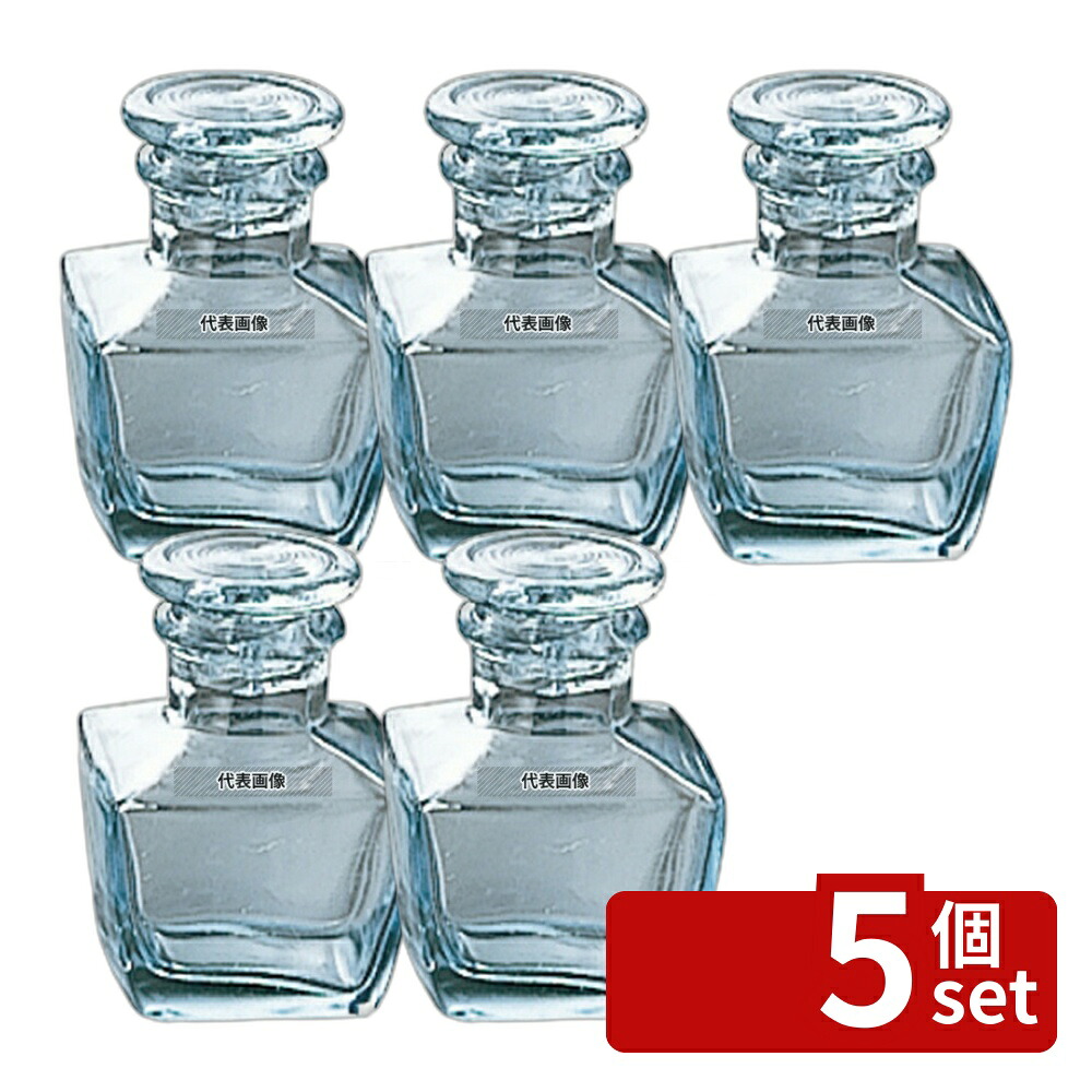 【5個セット】廣田硝子 小注ギ 665 四角 ガラス製 50ml 47×47×H66 卓上小物 No.7744900